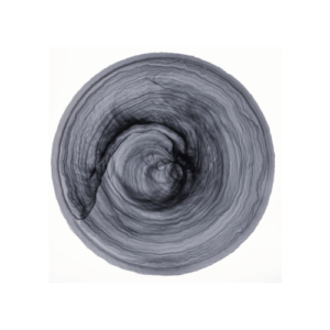 Plato base de cristal de 32 x 3 cm, transparente/humo textura circular con filo dorado NORUEGA