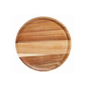 Plato base de madera de 30 cm, terminado en color natural PAROTA