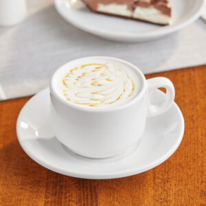 TAZA EMBROCABLE CAPACIDAD DE 207ml (7 oz.) MARCA ECOR BLANCO BRILLANTE (CAJA CON 36 PIEZAS)