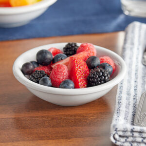 PLATO FRUTERO CAPACIDAD DE 104ml (3.5 oz.) 10.47CM MARCA ECOR BLANCO BRILLANTE (CAJA CON 36 PIEZAS)