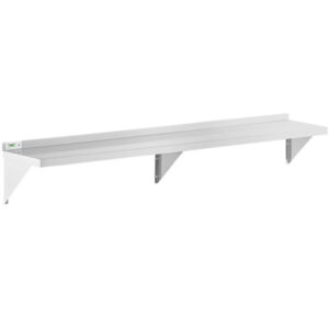 REPISA A PARED 12 X 84 PG (30 X 214 CM) EN ACERO INOXIDABLE CALIBRE 18 REGENCY