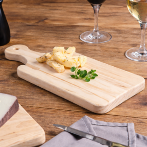 Tabla para Quesos Pequena De Madera de 9 x 5 1/2 x 3/4 Pulgadas Con Ranura Para Cuchillo