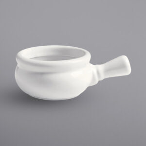 Tazon De Sopa De Cebolla Francesa Blanco Brillante de Porcelana 10.7 oz Actualite Corona pa1101908812 (C12)