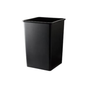 Contenedor de basura cuadrado negro de 35 galones Lavex