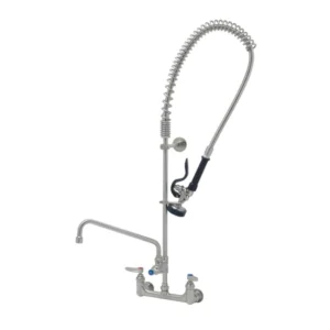 LLAVE DE PRELAVADO A PARED 1.15 GPM CON CENTROS BASE DE 8PG Y GRIFO DE 12 PG B-0133-12-CR-B T&S