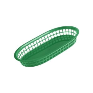 CANASTA PARA CENTRO DE MESA LUJO 11 X 7 X 1 1/2 PG COLOR VERDE (PRECIO POR 12 PIEZAS)