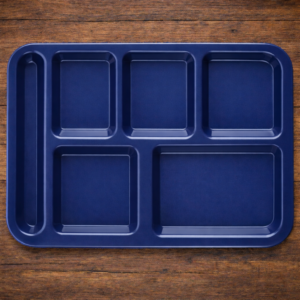 CHAROLA DE 6 COMPARTIMENTOS MARCA VOLLRATH MODELO 2015104 AZUL BRILLANTE MEDIDA 10 X 14 PG (PRECIO POR 24 PIEZAS)