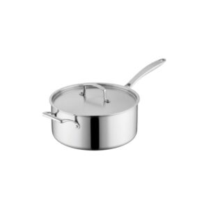 CAZO RECTO 7 QT (6.6 LTS) ACERO INOXIDABLE CON TAPA VIGOR