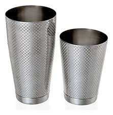 COCTELERA TIPO BOSTON M37082 DE 28 oz. Y 18 oz. TERMINADO NEGRO CON CELOSIA