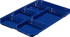 CHAROLA DE 6 COMPARTIMENTOS MARCA CAMBRO MODELO 1596CWTBL AZUL TRASLUCIDO 9 X 15 PG (PRECIO POR 24 PIEZAS)