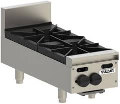 PARRILLA DE 2 QUEMADORES EN ACERO INOXIDABLE 60,000 BTU GAS NATURAL MEDIDAS: 12 X 31 3/8 X 16 5/8 PG MARCA VULCAN