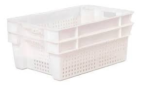 CAJA CALADA BASE SOLIDA DE POLIETILENO COLOR BLANCO MEDIDAS: 23 5/8 x 15 3/4 x 7 7/8 PG(60X40X20 CM)