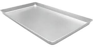 CHAROLA ALUMINIO 18 x 26 PG (45 x 65 CM) CALIBRE 19 (PRECIO POR 12 PIEZAS)