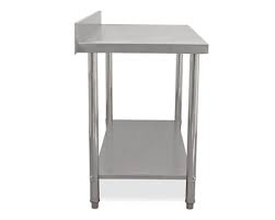 MESA DE TRABAJO 24PG x 30PG (60 X 76 CM) CON RESPALDO CUBIERTA DE ACERO INOXIDABLE 304 Y LAMINA GALVANIZADA REGENCY