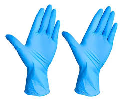 GUANTES DE NITRILO DESECHABLES AZUL (PRECIO POR 100 PIEZAS)