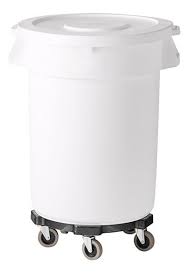 CONTENEDOR REDONDO ALMACENADOR DE GRANOS 20 GAL, BASE CON RUEDAS Y TAPA BAKERS MARK