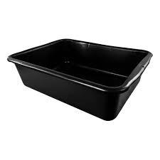 CHAROLA DE PLASTICO LEVANTA MUERTOS 21pg X 15pg X 7pg NEGRO CAMBRO