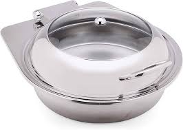 Chafer Redondo de 6 Qt de induccion con Tapa de Cristal 2172-6-37 Spring USA Reflection