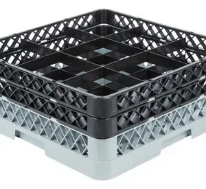 Rack de 9-Compartimentos con 4 Extensiones Negras  (Medida del Compartimento: DIAMETRO MAXIMO 6 PG  ALTURA MAXIMA 8 1/2 PG)