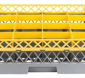 Rack de 16-Compartimentos con 1 Extension Amarilla  (Medida del Compartimento: DIAMETRO MAXIMO 4 7/16 PG  ALTURA MAXIMA 4 3/8 PG)