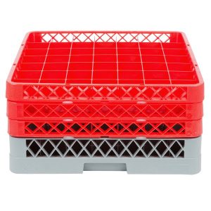 Rack de 49-Compartimentos con 1 Extension Roja  (Medida del Compartimento: DIAMETRO MAXIMO 2 1/2 PG  ALTURA MAXIMA 4 1/2 PG)