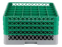 Rack de 36-Compartimentos con 4 Extensiones Verdes  (Medida del Compartimento: DIAMETRO MAXIMO 2 7/8 PG  ALTURA MAXIMA 9 1/4 PG)