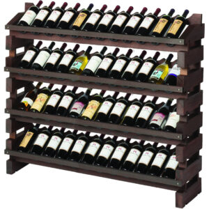 RACK DE MADERA PARA BOTELLAS DE VINO CAPACIDAD 24 BOTELLAS 27 1/2 X 12 1/2 X 43 3/8 PG