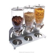 DISPENSADOR DE CEREAL TRIPLE 3510-3-39 CAL-MIL (CAP. TOTAL 10.5 LTS -3.5 LTS C/u )18.5 X 6 X 17.75 Pg
