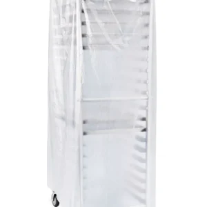 FUNDA DESECHABLE EN ROLLO PARA RACK DE 20 CHAROLAS PLASTICO 52 x 80 PG DE 50 PIEZAS