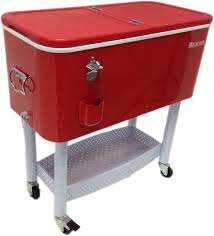HIELERA CON RUEDAS 65 QT MEDIDAS GENERALES 31 1/8 x 15 3/8 x 32 11/16 PG ROJA - 32 LATAS