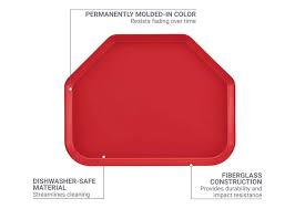 CHAROLA DE SERVICIO TRAPEZOIDAL FIBRA DE VIDRIO 14 x 18 PULGADAS COLOR ROJO (CAJA CON 12 PIEZAS) TIEMPO DE ENTREGA DE 5 A 7 SEMANAS