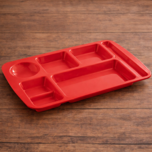 CHAROLA DE 7 COMPARTIMENTOS MELAMINA USO RUDO DE 10 1/2 X 15 1/2 PG COLOR ROJO CHOICE