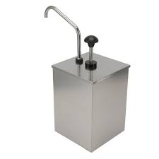 DISPENSADOR DE CONDIMENTOS SENCILLO 3.7 QT (3.50 LTS) SERVSENSE MEDIDAS: 7 1/2 X 7 1/2 X 17 PG BOMBA DE ACERO INOX 1 OZ