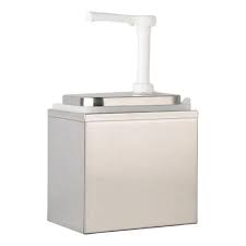 DISPENSADOR DE CONDIMENTOS SENCILLO 2 QT (1.89 LTS) SERVSENSE MEDIDAS: 7 7/8 X 5 1/8 X 13 3/8 PG BOMBA DE PLASTICO 1 OZ