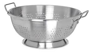 COLADOR 8 QT CON AGARRADERAS Y BASE CARLISLE - Altura 5 pg, Diametro 12pg