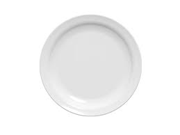 PLATO Redondo DE 26.4 cms LINEA: White narrow rim Porcelana MARCA: ACOPA (caja de 12 piezas)