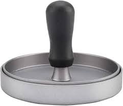 PRENSA PARA HAMBURGUESA ALUMINIO 4 1/2 PG CON AGARRADERA DE MADERA