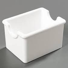 AZUCARERA PORTASOBRES COLOR BLANCO PLASTICO 3 1/4 x 2 1/2 PG MARCA CHOICE (PRECIO POR 12 PIEZAS)