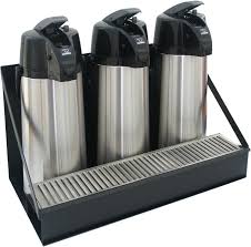 ESTACION DE CAFE PARA TERMOS 3 ESPACIOS BASE DE METAL MARCA CURTIS (ESTE MODELO NO INCLUYE TERMOS)