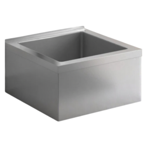 TARJA DE PISO PARA LAVADO DE TRAPEADORES 60 X 60 X 30 CM EN ACERO INOXIDABLE TIPO 304 STEELTON
