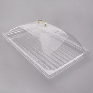 JUEGO DE CHAROLA Y TAPA TIPO DOMO PARA PANADERIA MEDIDAS 21 1/2 X 13 1/2 X 5 PG POLICARBONATO CAMBRO