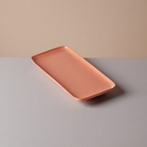 PLATO RECTANGULAR DE 33 X 16.5 CM TERRA COTTA MATE PANGEA ACOPA CERAMICA (PRECIO POR 6 PIEZAS)