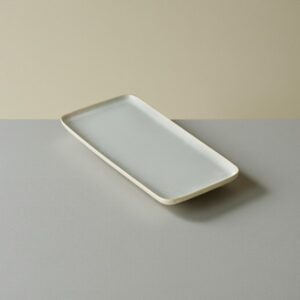 PLATO RECTANGULAR DE 33 X 16.5 CM GRIS CENIZA MATE PANGEA ACOPA CERAMICA (PRECIO POR 6 PIEZAS)