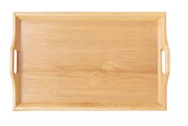 CHAROLA ROOM SERVICE DE 16 1/2 x 26 1/2 PG MADERA COLOR NATURAL CON AGARRADERAS