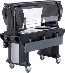 BARRA DE ENSALADAS VBR6110 PARA 5 INSERTOS ENTEROS MEDIDAS GENERALES:	82 X 42 1/2 X 62 3/4 CAMBRO COLOR NEGRO