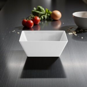 Tazon cuadrado para servir de melamina color blanco de 215 oz (6.3 lts) 12 x 12 x 4 1/2 pg Rittenhouse Acopa (Precio por 6 piezas)