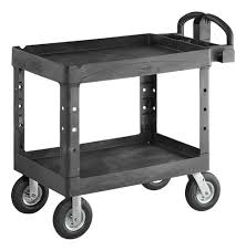 CARRO DE SERVICIO UTILITARIO CON LLANTAS NEUMATICAS FG452010BLA  45 x 25 x 37 PG RUBBERMAID