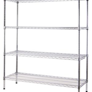 Estante de 24 x 60 Cromado con Postes de 54 pg de 4 entrepanos