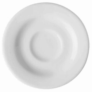 Platillo de cafe/espresso Blanco Brillante de Porcelana 5"  Actualite Corona pa1101900124
