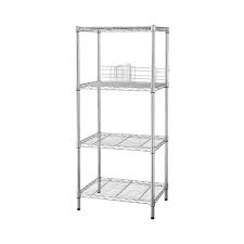 Estante de 24 x 36 de Acero Inoxidable T. 304 con Postes de 86 pg de 4 entrepanos